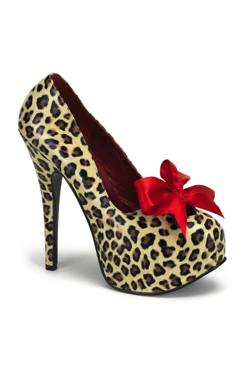 Leopard Print Red Bow